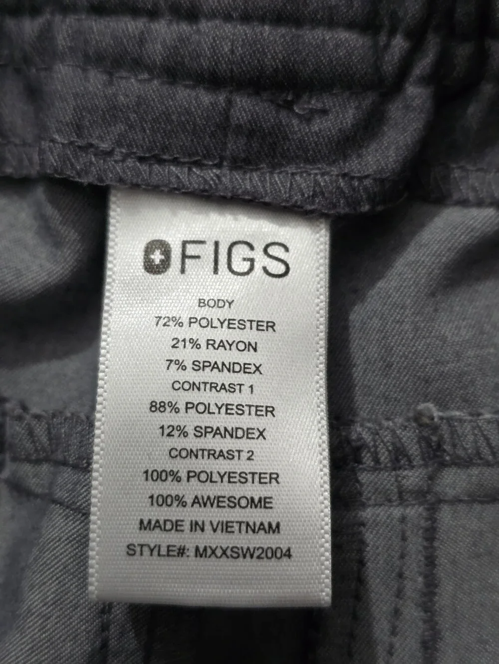 Figs Technical Collection Men's Tansen Jogger Scrub Pants Graphite Large